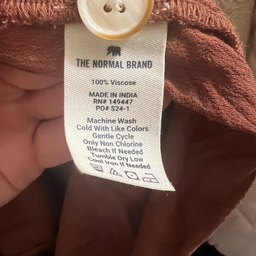 Rust Button-Up Midi Dress - Picture 3 of 5